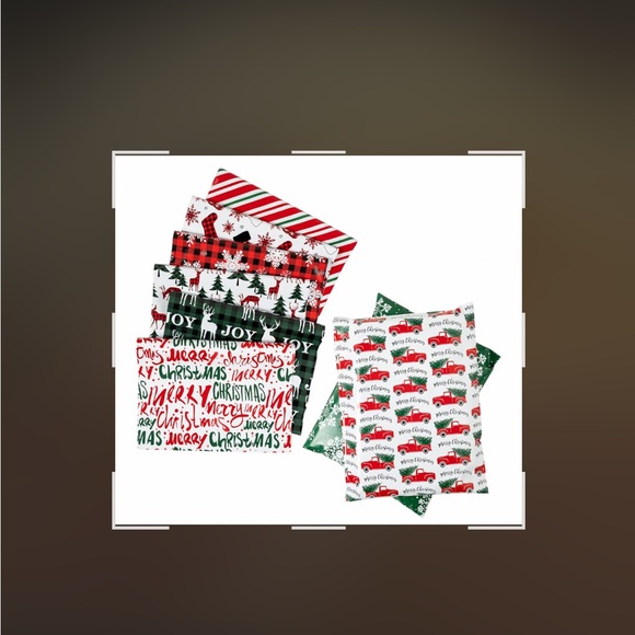 FESTIVE HOLIDAY POLYMAILERS. (Pick your choice of one). 10x13 SIZE. (10 a set.) - Picture 2 of 4